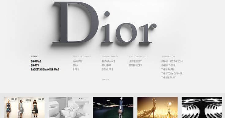 Dior website design
